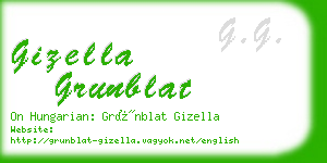 gizella grunblat business card